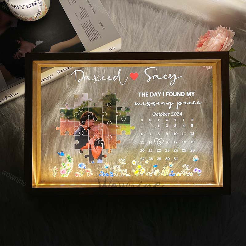 Personalized Light Frame Gift The Day I Found My Missing Piece