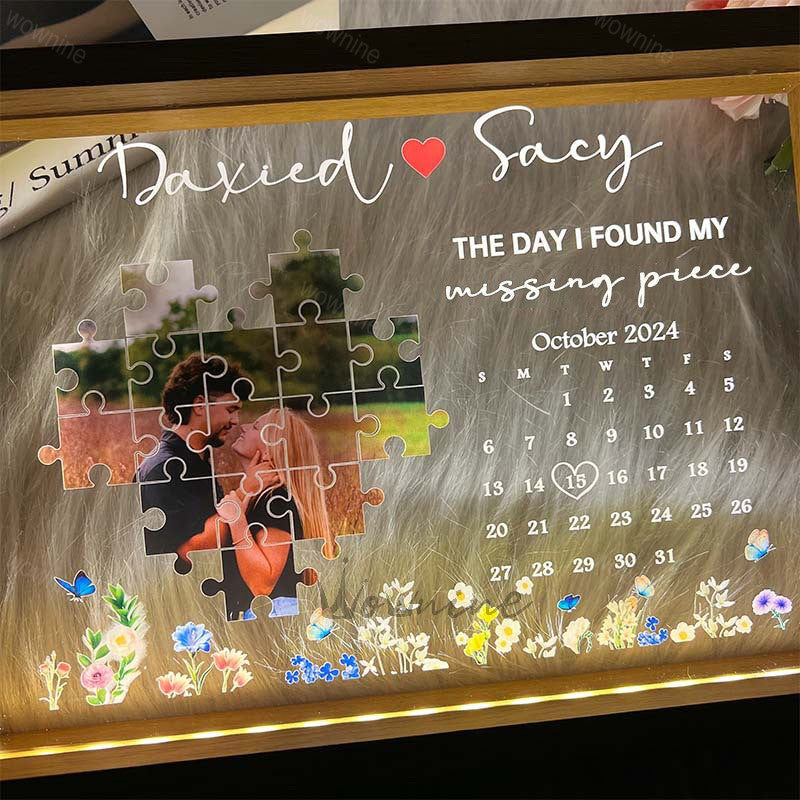 Personalized Light Frame Gift The Day I Found My Missing Piece
