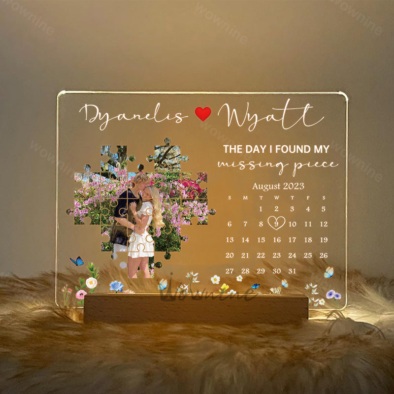Personalized Light Frame Gift The Day I Found My Missing Piece