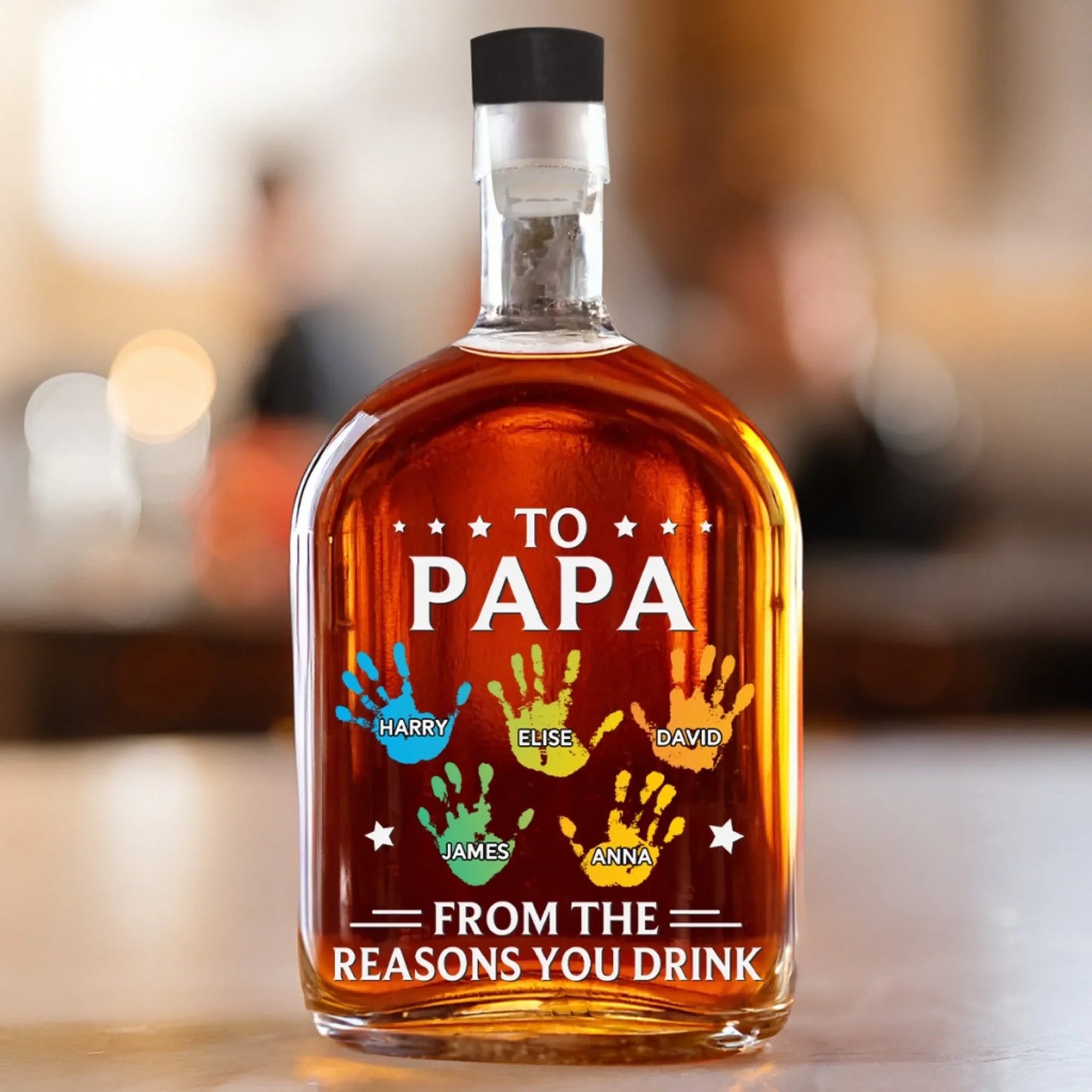Personalized Whiskey Bottle - Father's Day, Gift For Dad, Grandpa