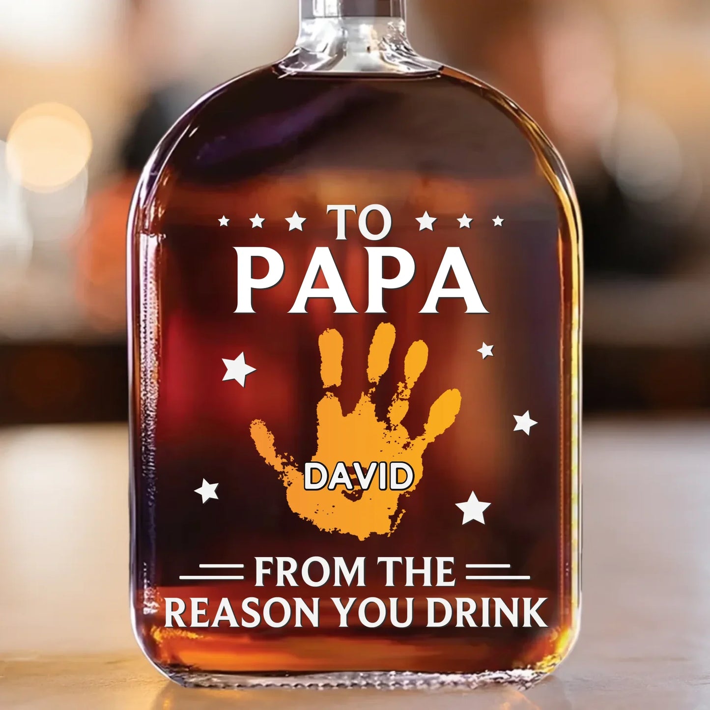 Personalized Whiskey Bottle - Father's Day, Gift For Dad, Grandpa