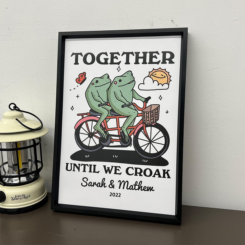 Personalized Frog Illustration Print Frame