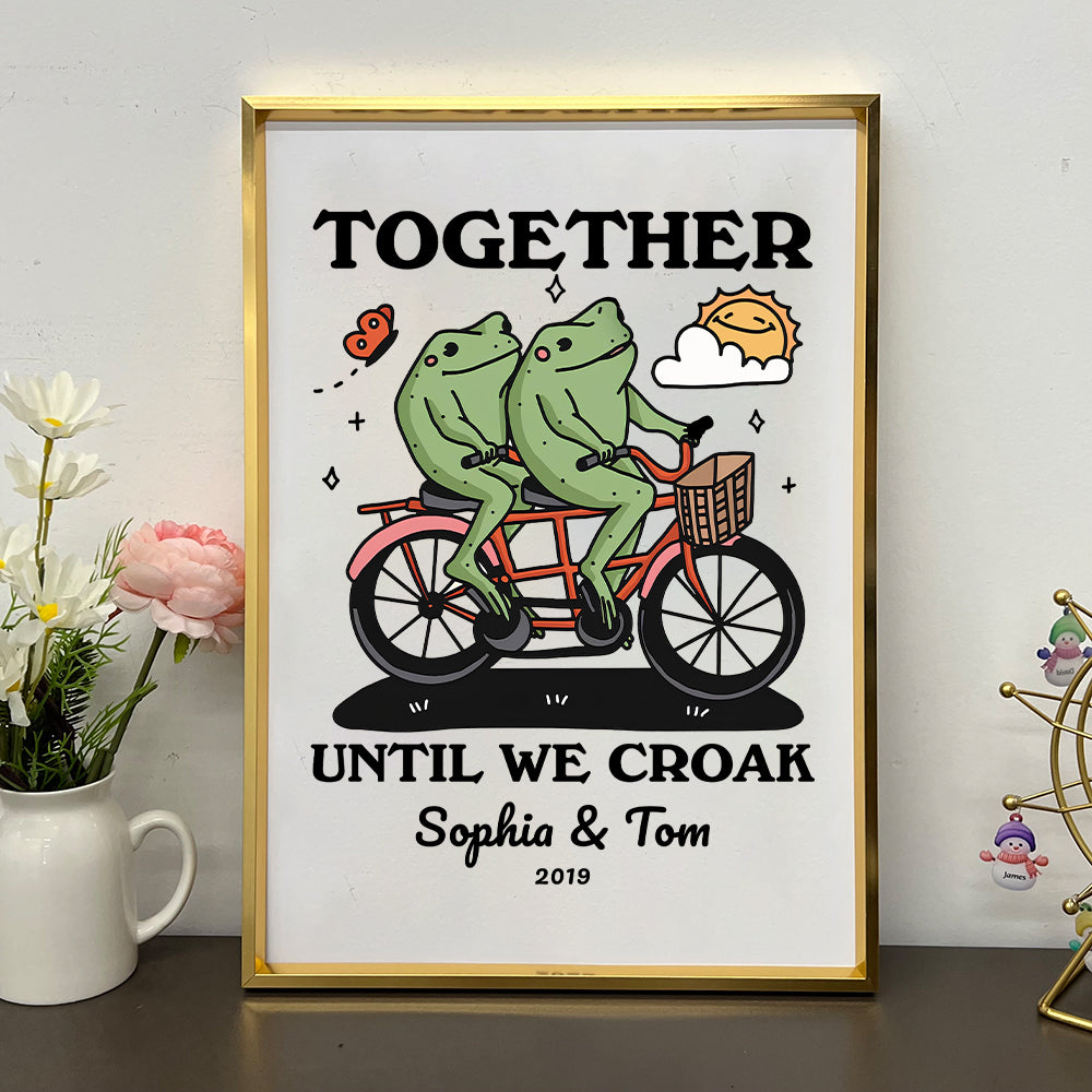 Personalized Frog Illustration Print Frame