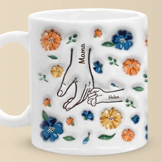 Personalized 3D Inflated Effect Printed Mug - Mother's Day, Gift For Mom, Grandma