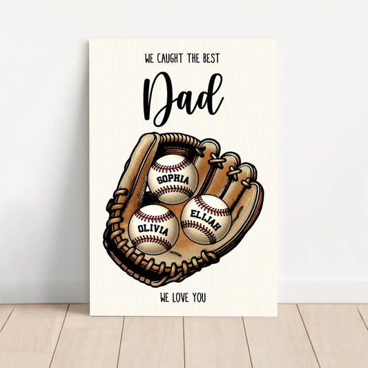 Personalized Canvas "We caught the best Dad"