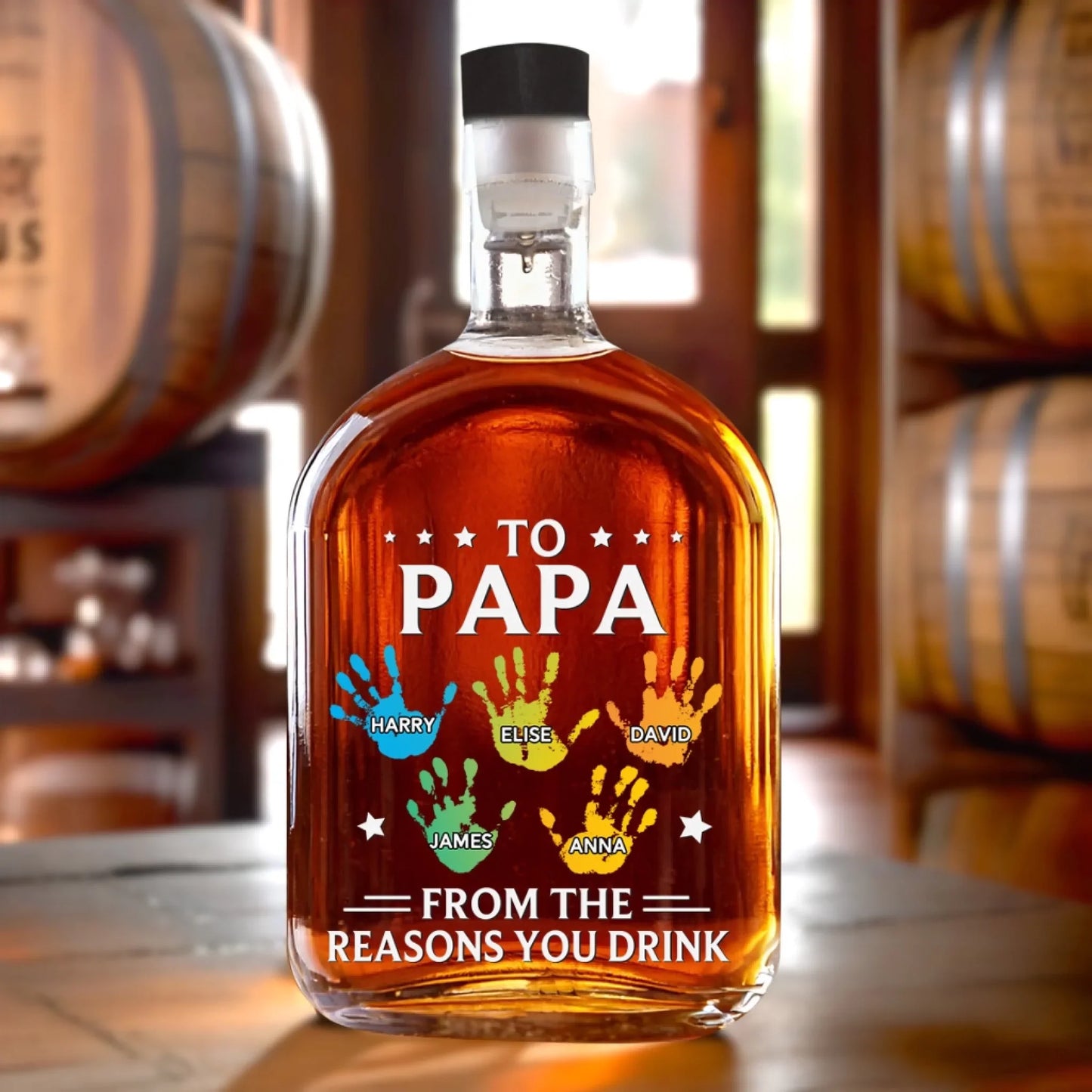 Personalized Whiskey Bottle - Father's Day, Gift For Dad, Grandpa