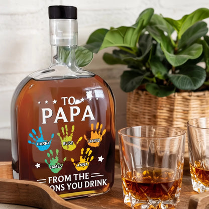 Personalized Whiskey Bottle - Father's Day, Gift For Dad, Grandpa