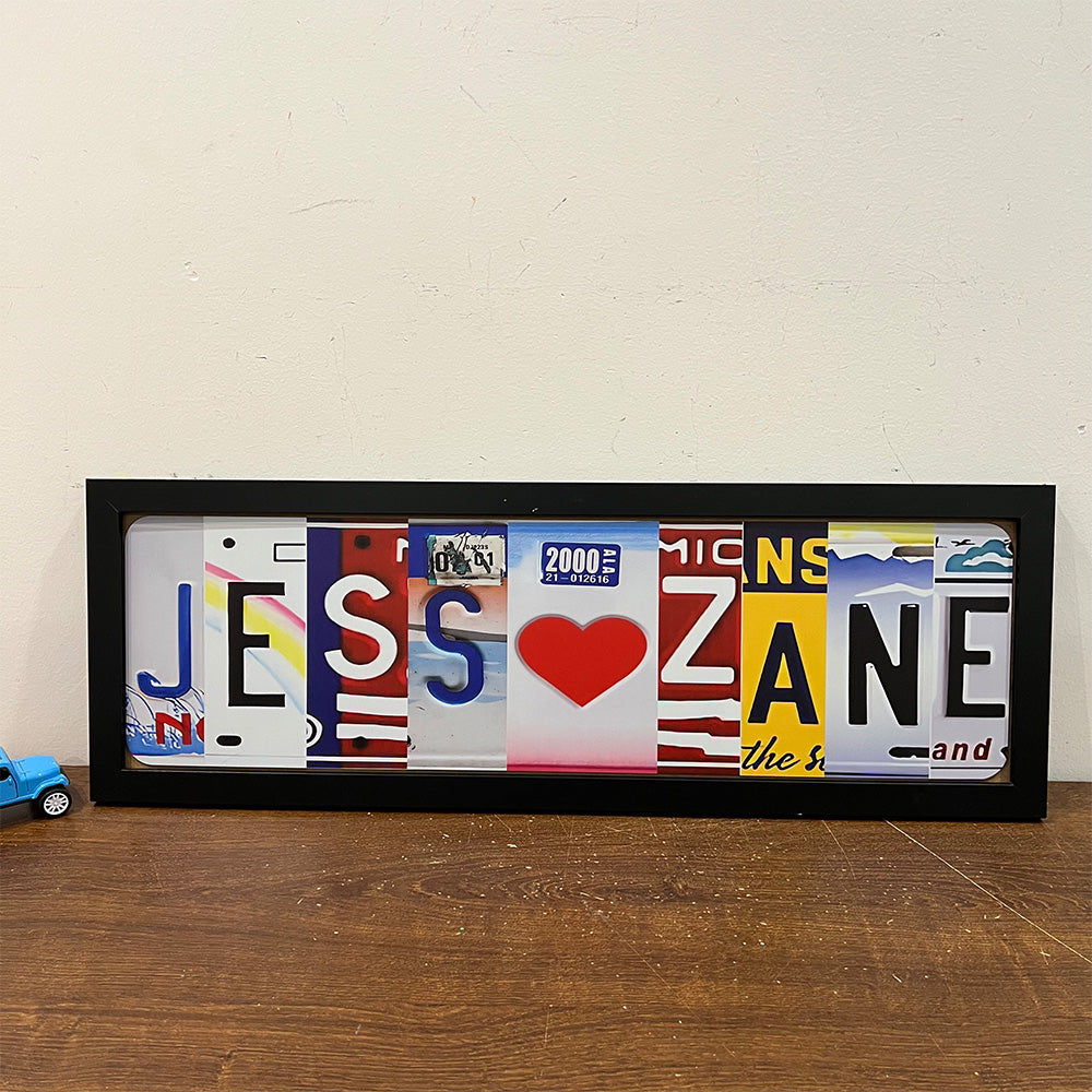 Personalized Handmade License Plate Metal Sign For Couples