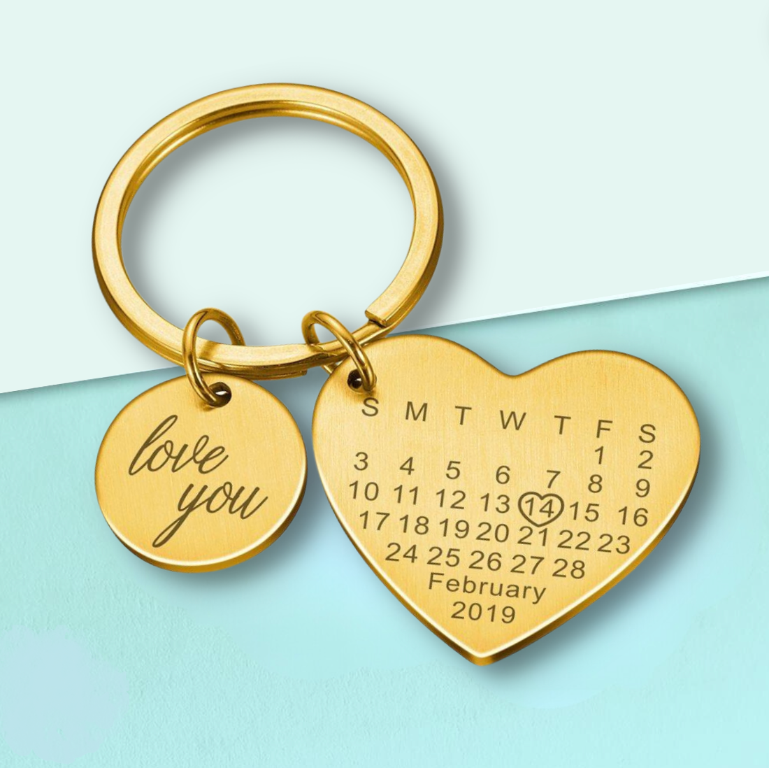 MoonLove Calendar Keychain