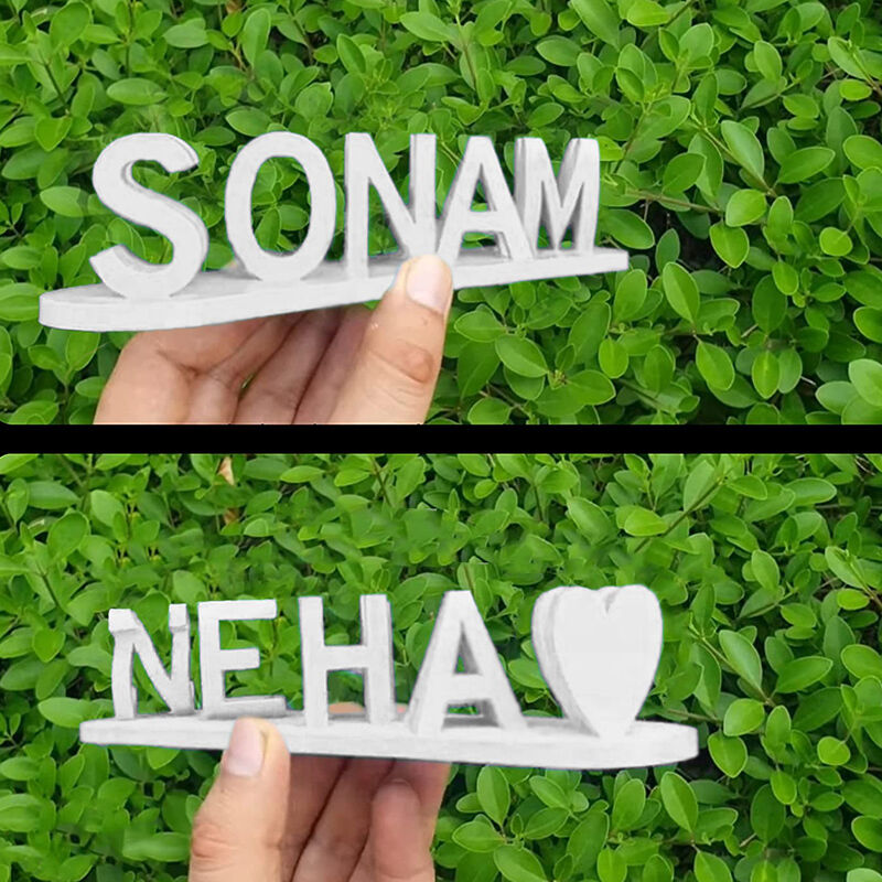 Custom 3D Dual Name Illusion Love